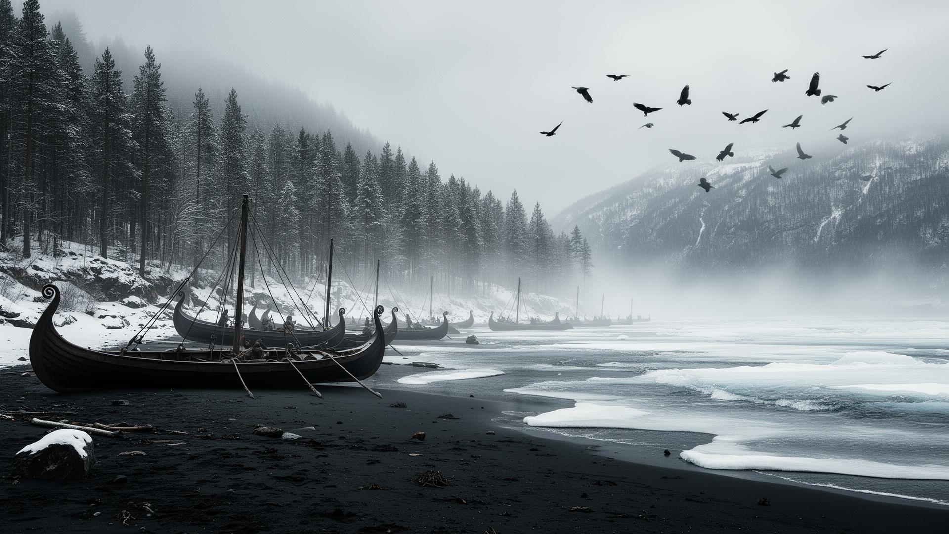 NORDIC FJORD SHORE — Black Sand Bay · Hordaland